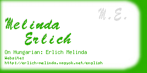 melinda erlich business card